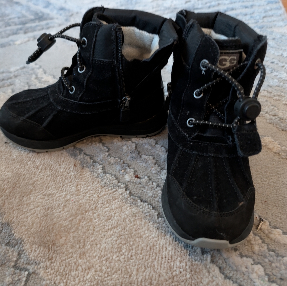 UGG Kids 11 Black Waterproof Winter Boots - Picture 8 of 13